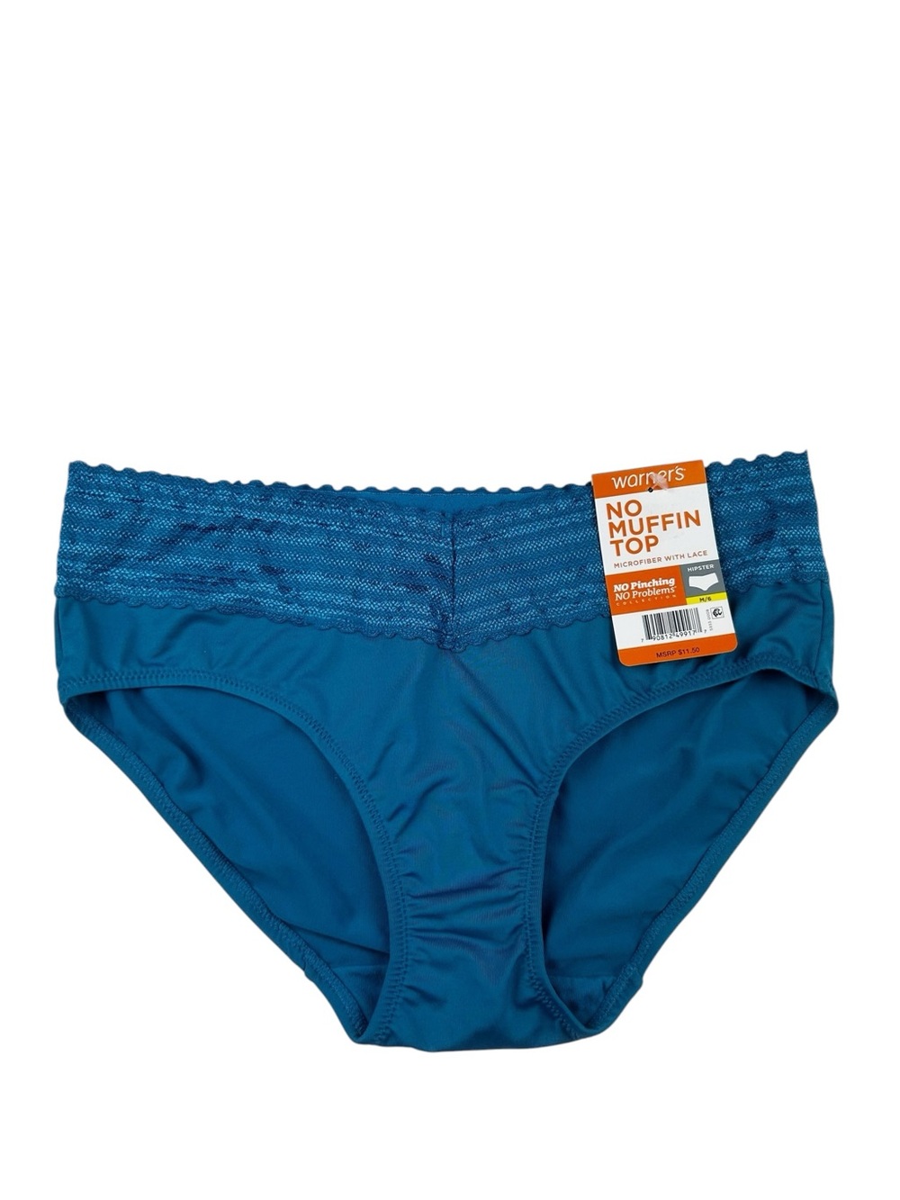 Warner's No Muffin Top Hipster Panty Size Medium Blue